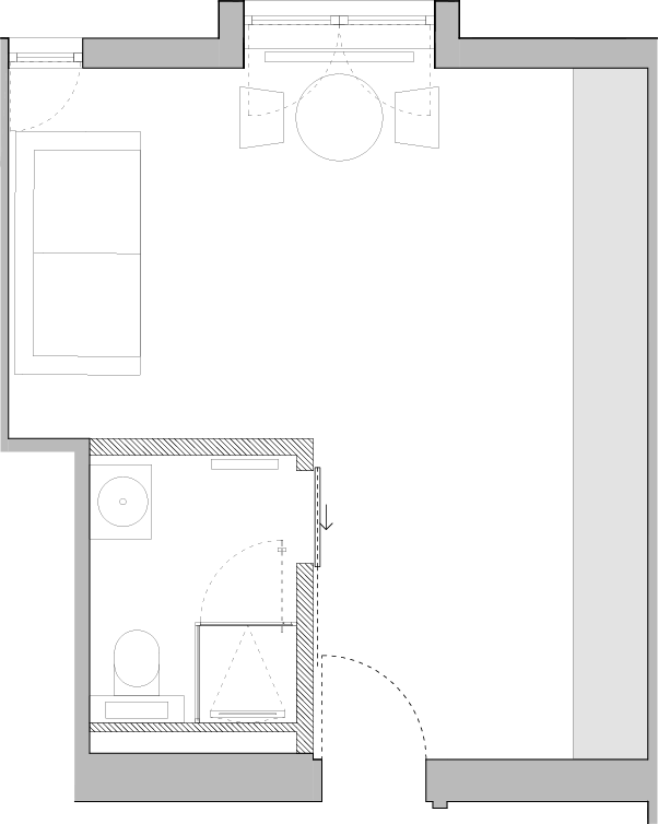Floor plan of Studio 02 at DALI Residence