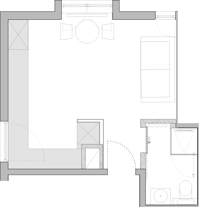 Floor plan of Studio 05 at DALI Residence