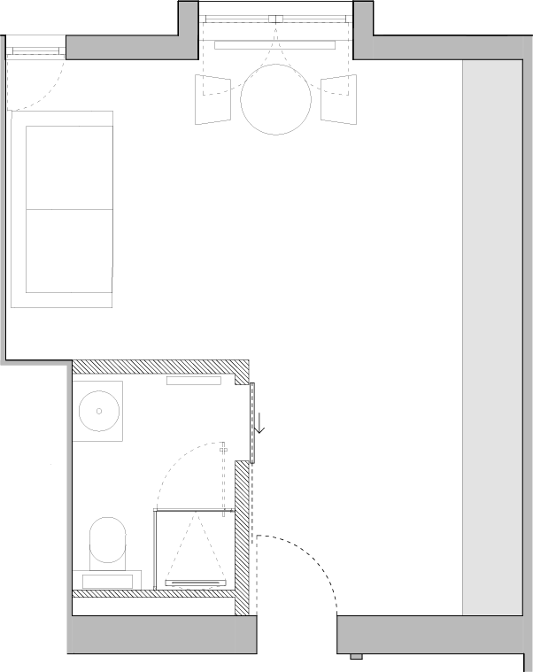 Floor plan of Studio 06 at DALI Residence